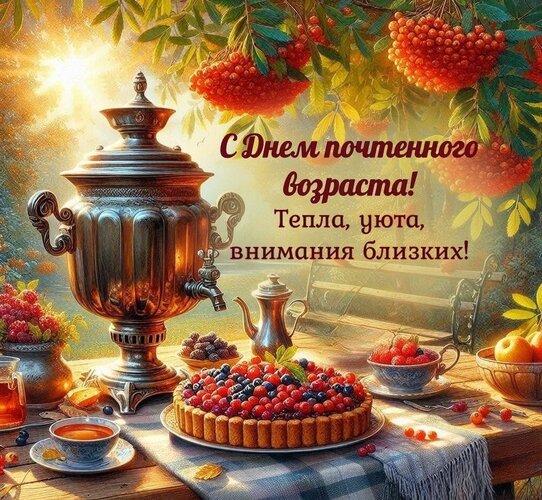Открытка с днем почтенного возраста