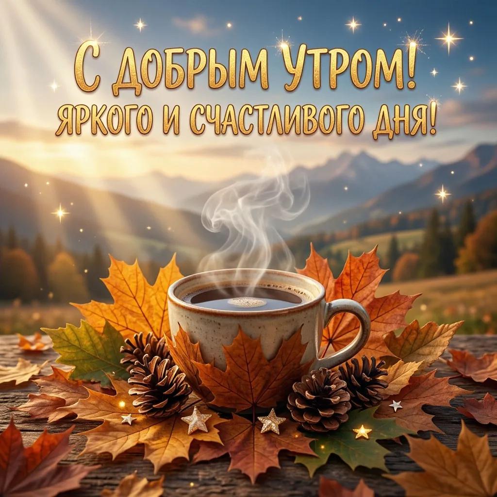 Открытка С добрым утром! Яркого и счастливого дня!