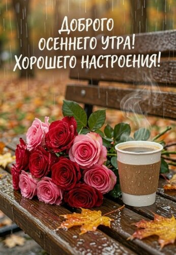 Открытка Доброго осеннего утра