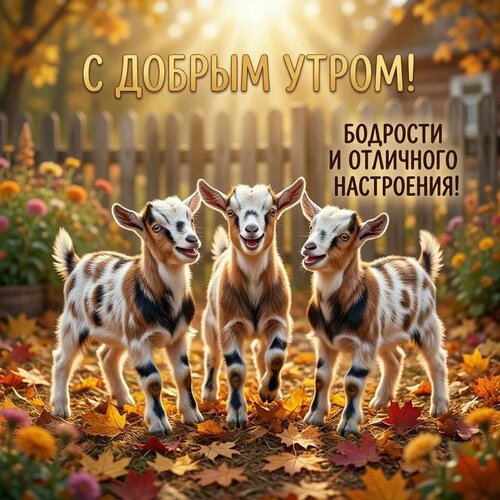Открытка С добрым утром! Бодрости и отличного настроения!