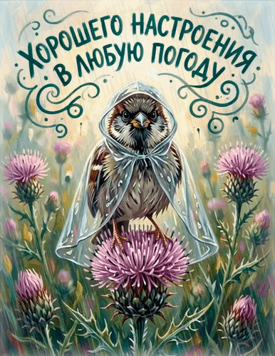 Анимированная открытка Хорошего настроения в любую погоду!
