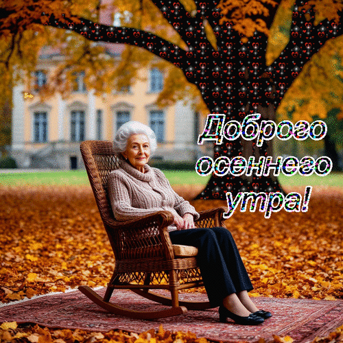 Анимированная открытка Доброго осеннего утра!