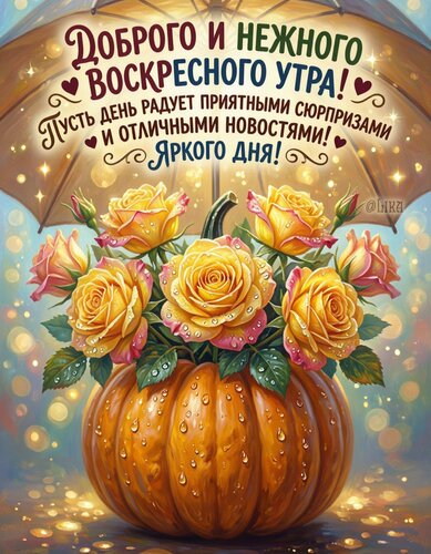 Открытка Доброго и нежного воскресного утра