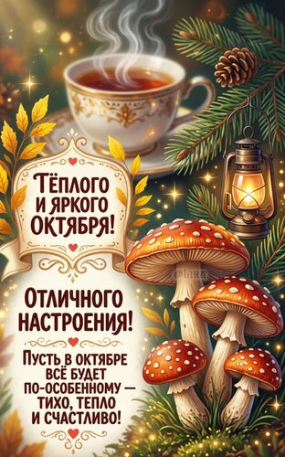 Открытка Теплого и яркого октября