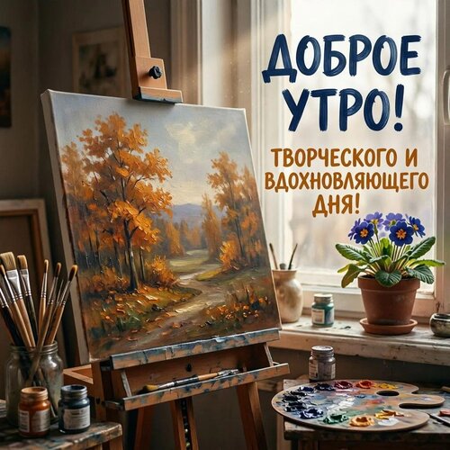 Открытка Доброе утро! Творческого и вдохновляющего дня!