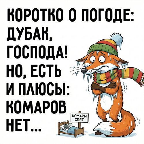 Открытка дубак комаров нет