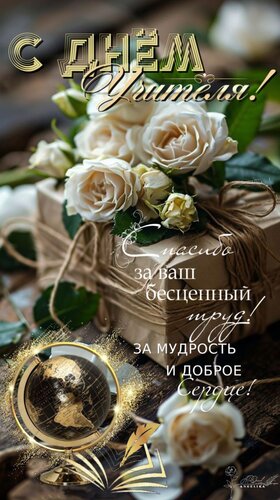 Открытка С днём учителя