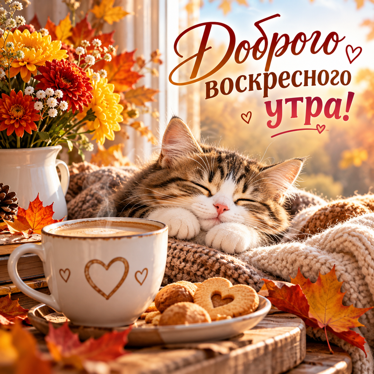 Открытка Доброе воскресное утро.