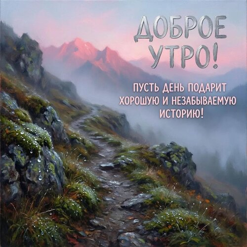 Открытка Доброе утро! Пусть день подарит хорошую и незабываемую историю!