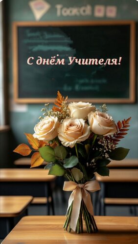 Открытка С днём учителя