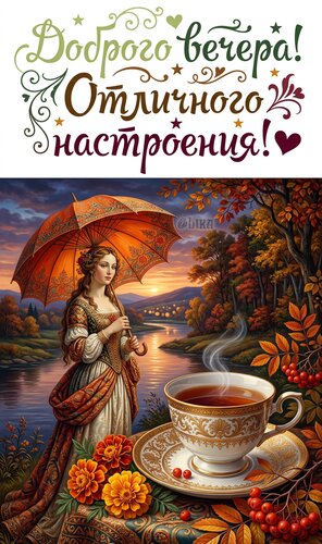Открытка Добрый вечер