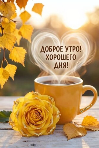 Открытка ДОБРОЕ УТРО! ХОРОШЕГО ДНЯ!