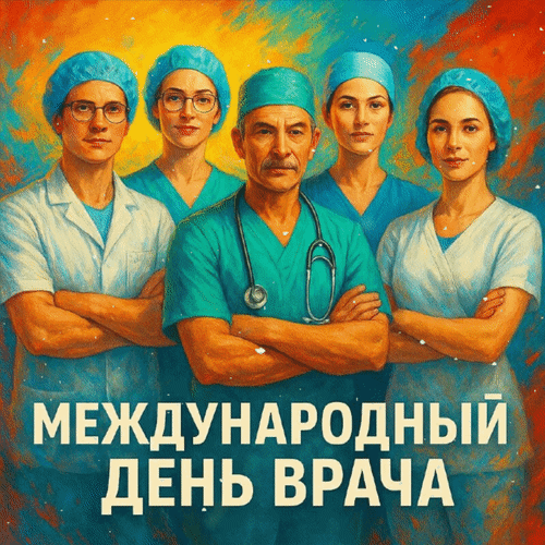 Анимированная открытка Международный день врача