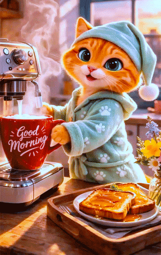 Анимированная открытка Good Morning