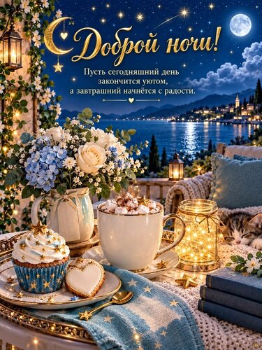 Открытка Доброй ночи