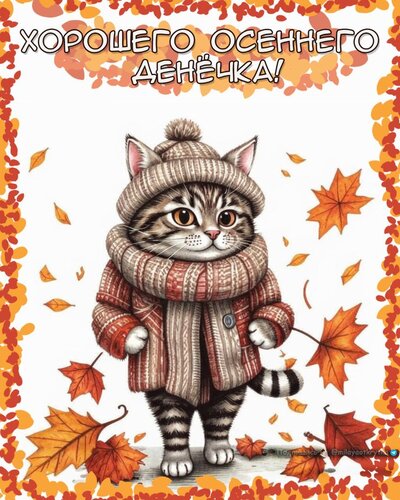 Открытка Хорошего осеннего денёчка