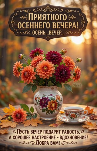 Открытка Приятного осеннего вечера