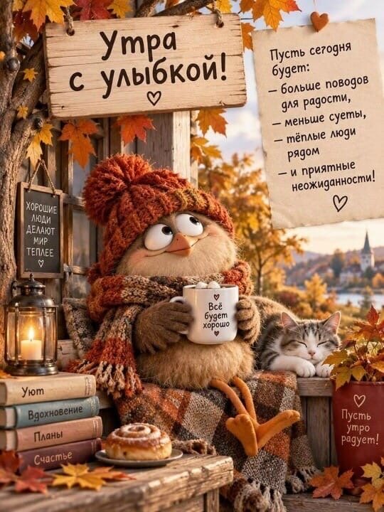 Открытка Утра с улыбкой