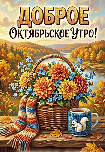Открытка ДОБРОЕ ОКТЯБРЬСКОЕ УТРО!