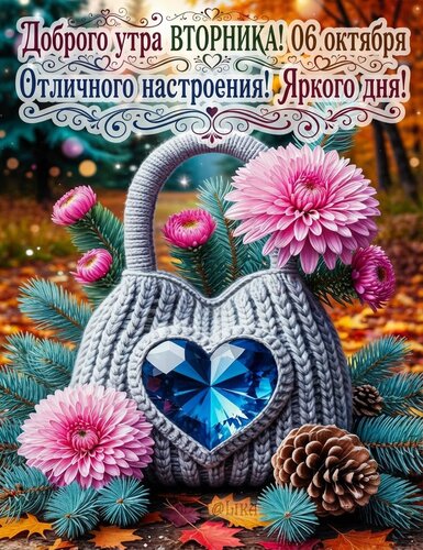 Открытка Доброго утра вторника