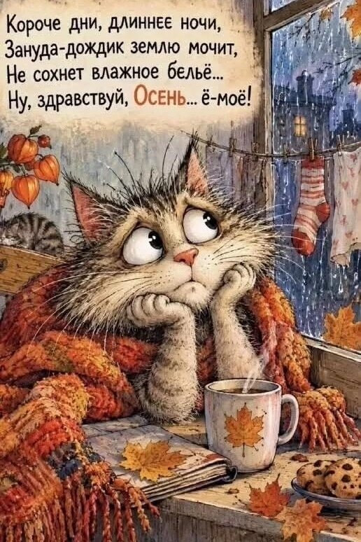 Открытка Короче дни