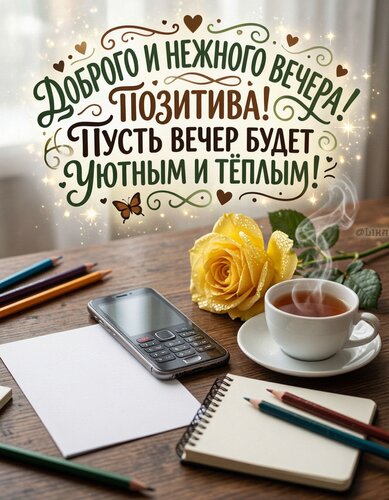 Открытка Добрый вечер