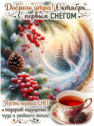 Открытка Доброго утра октября