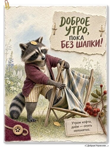 Открытка доброе утро пока без шапки