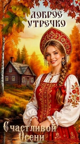Открытка счастливой осени