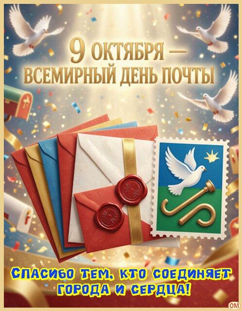 Открытка Всемирный день почты