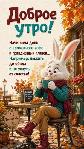 Открытка С добрым осенним утром