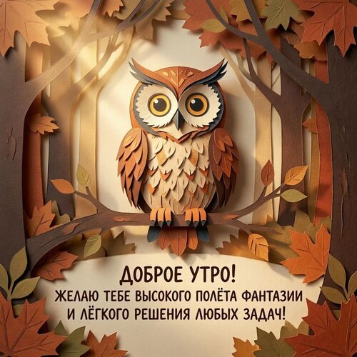 Открытка Доброе утро! Желаю тебе высокого полёта фантазии и лёгкого решения любых задач!