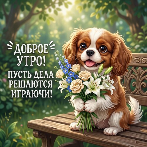 Открытка Доброе утро! Пусть дела решаются играючи!