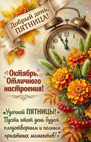 Открытка Доброго дня пятницы
