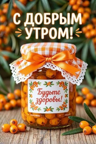 Открытка С ДОБРЫМ УТРОМ! БУДЬТЕ ЗДОРОВЫ!