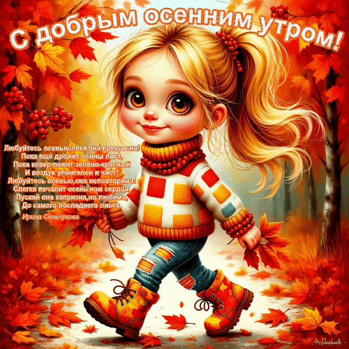 Анимированная открытка С добрым осенним утром!