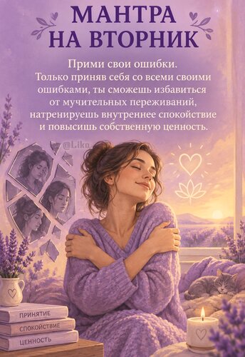 Открытка Мантра на вторник