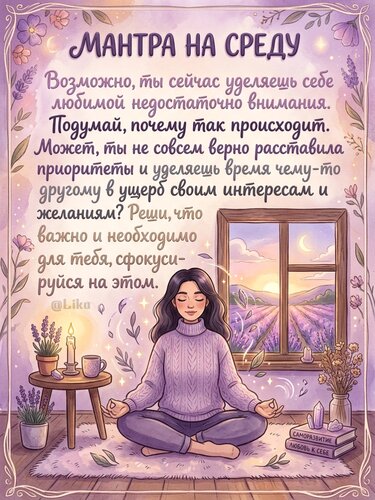 Открытка Мантра на среду