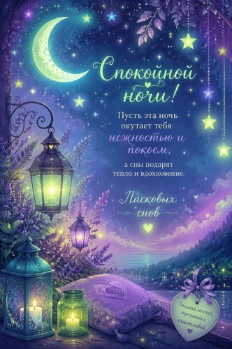 Открытка Спокойной ночи