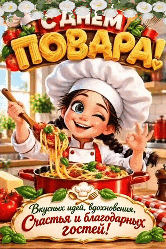 Анимированная открытка С днём повара!