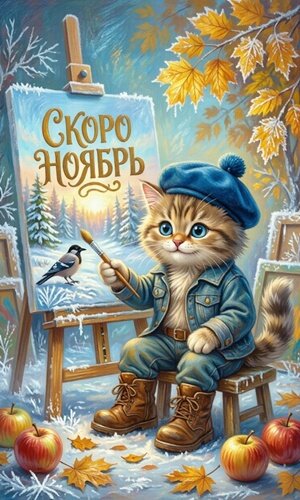 Открытка СКОРО НОЯБРЬ