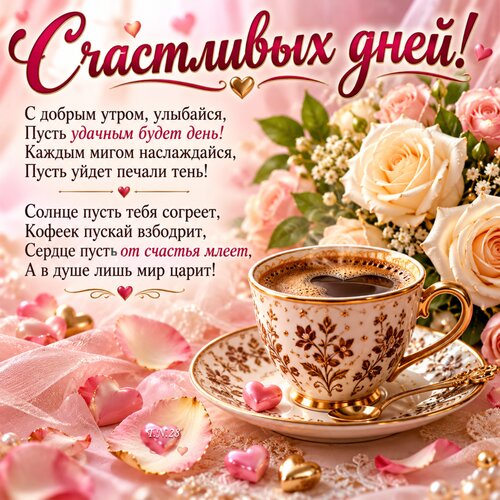 Открытка Счастливых дней!