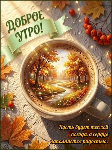 Открытка Пусть будет теплой погода, а сердце наполняется радостью.