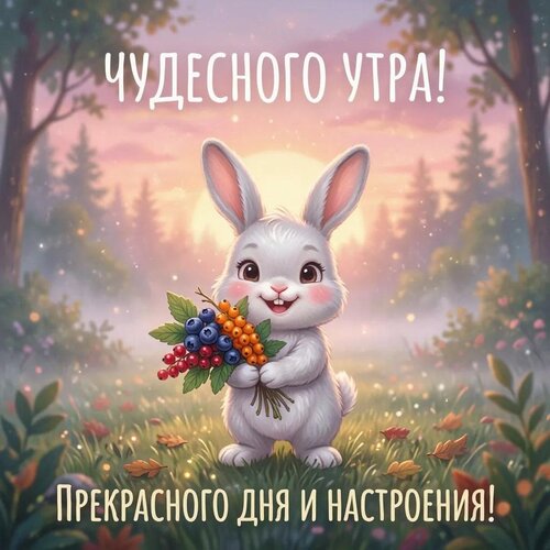 Открытка Чудесного утра! Прекрасного дня и настроения!