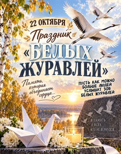 Открытка Праздник белых журавлей