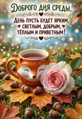 Открытка Доброго дня среды