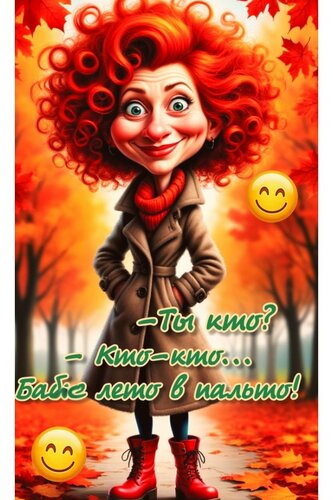 Открытка Бабье лето в пальто