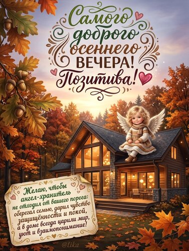 Открытка Самого доброго осеннего вечера