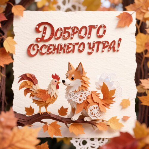 Открытка Доброго осеннего утра!