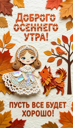Открытка С добрым осенним утром!